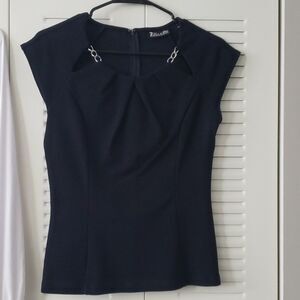 New York and Co. 7th Ave Sleeveless Black Top